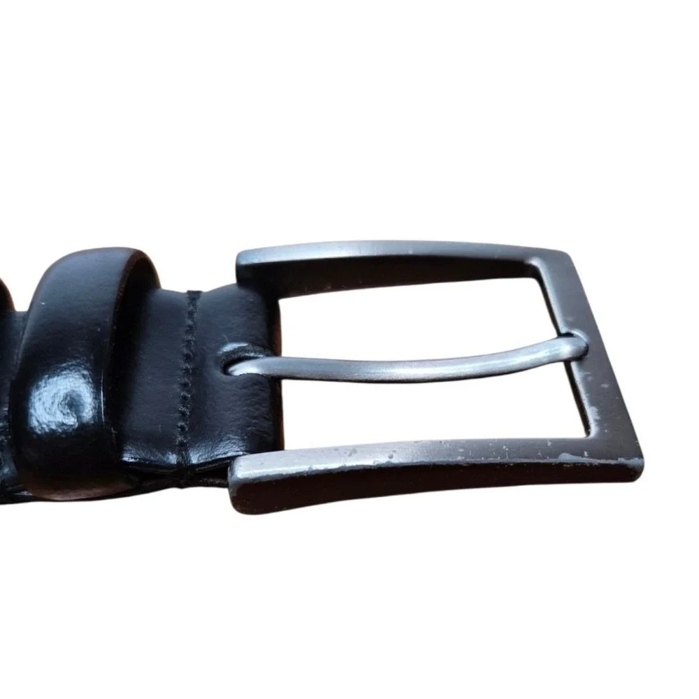 Joseph Abboud Men's 36/90 Black Leather Classic Dress Belt Handmade Italy Work